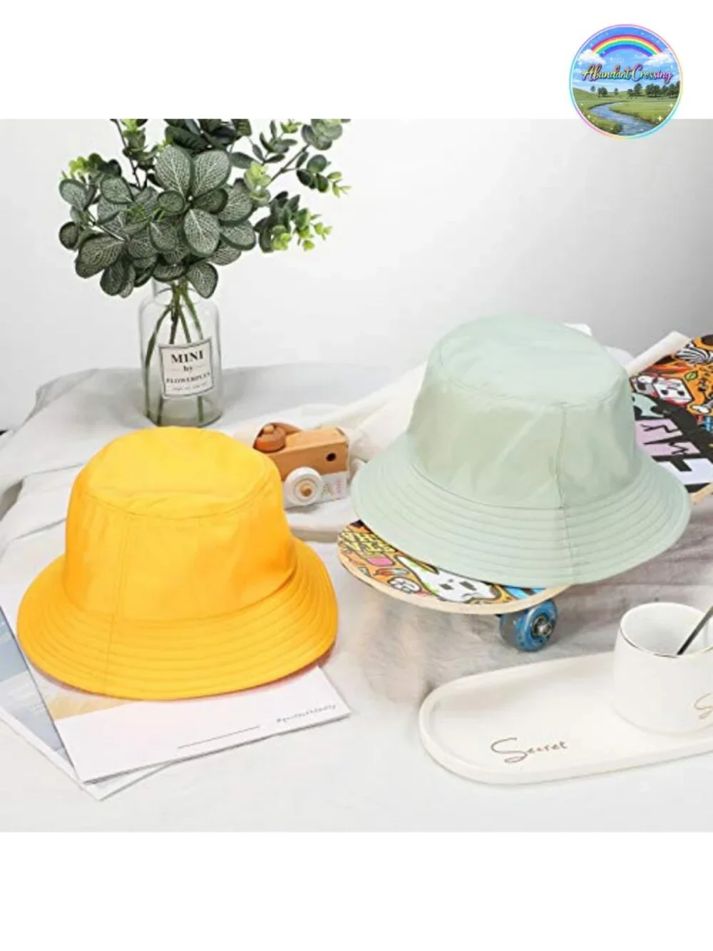 Cotton Bucket Hat 8 Pack Foldable Packable Fishing Beach Sun Hat for Women Men